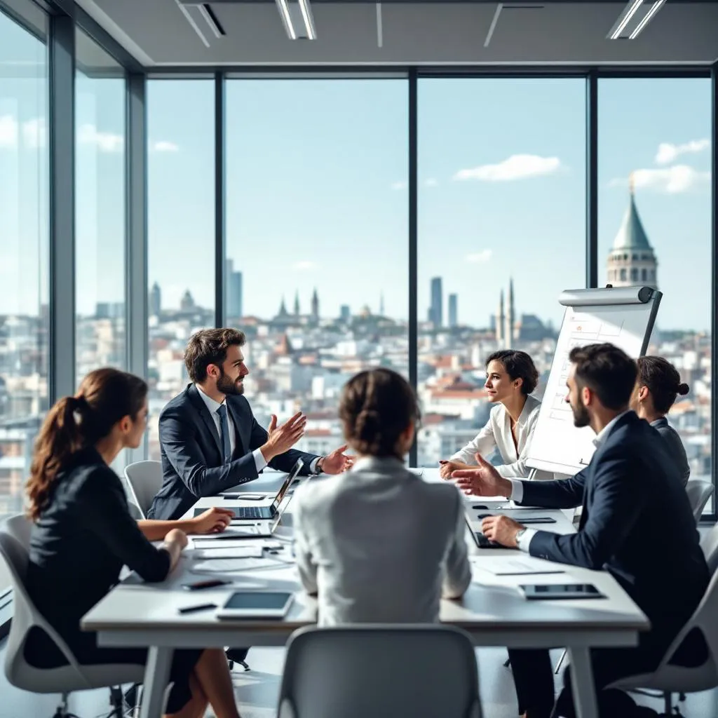 Danışmanlık metodolojimizi gösteren profesyonel bir iş toplantısı